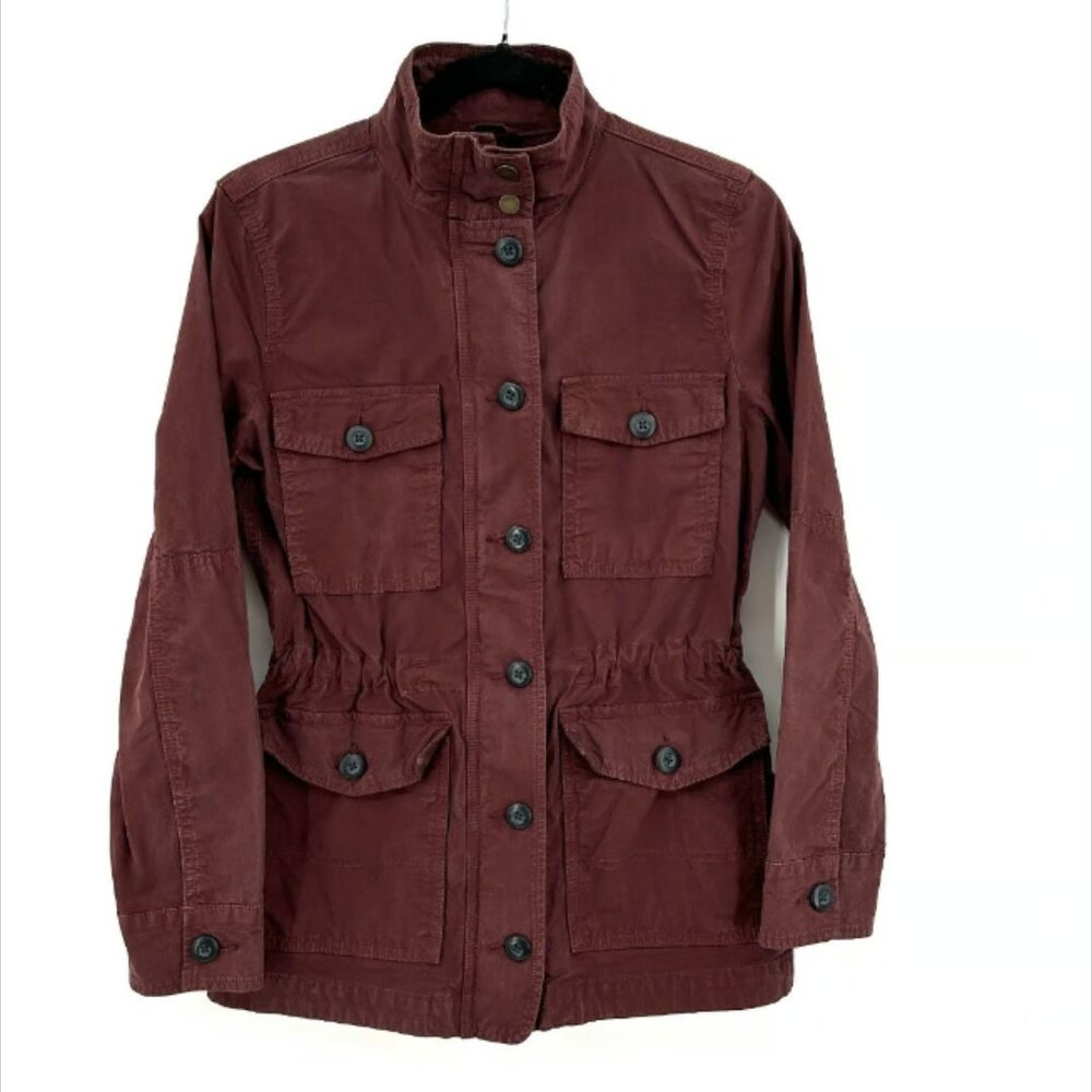 NWOT Lucky Brand Cinch Drawstring Waist Rust Utility Jacket ORIG. $129